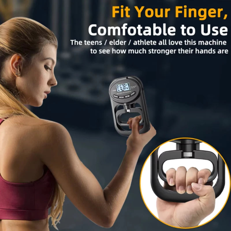 Grip Strength Tester 265Lbs/120Kg Digital Hand Dynamometer Grip Strength Meter USB LCD Screen Hand Grip Dynamometer