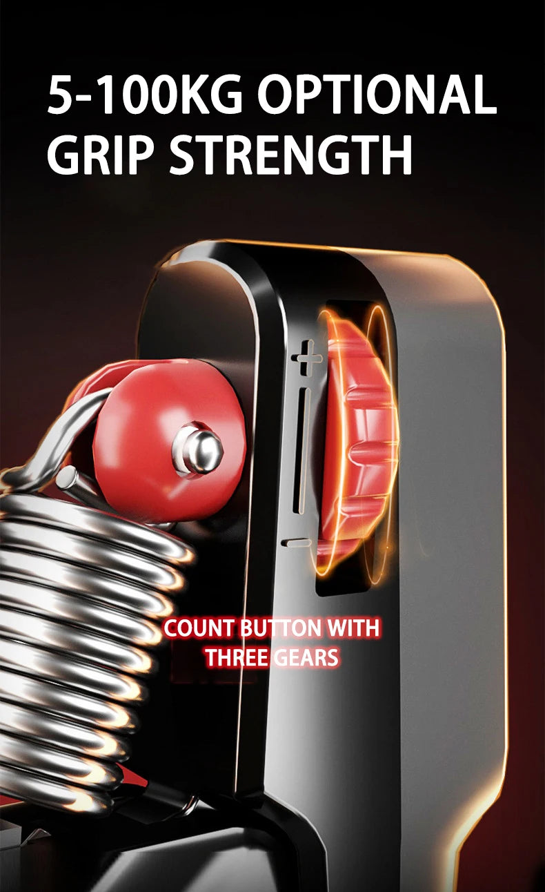 Electronic Counting Timing Grip Strength Device Adjustable Weight Fitness Hand Strength Training Grip Strength Device Hand