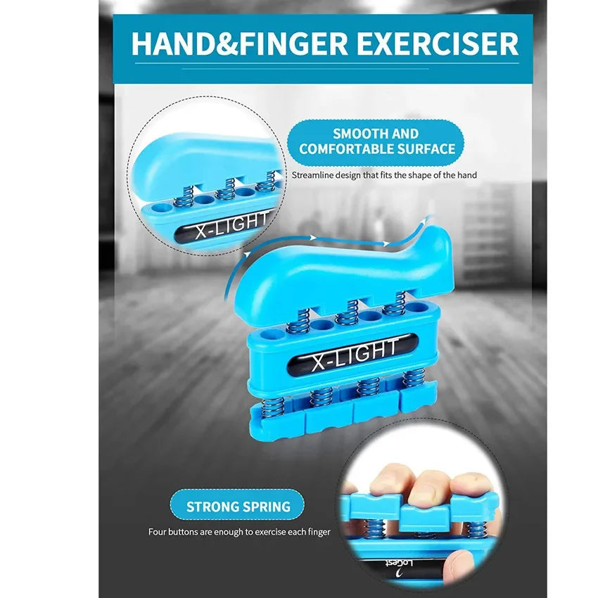4 in 1 Hand Grips Set with Two Hand Grip Finger Trainer and Finger Rehabilitation Tool Hand Grip Strengthener